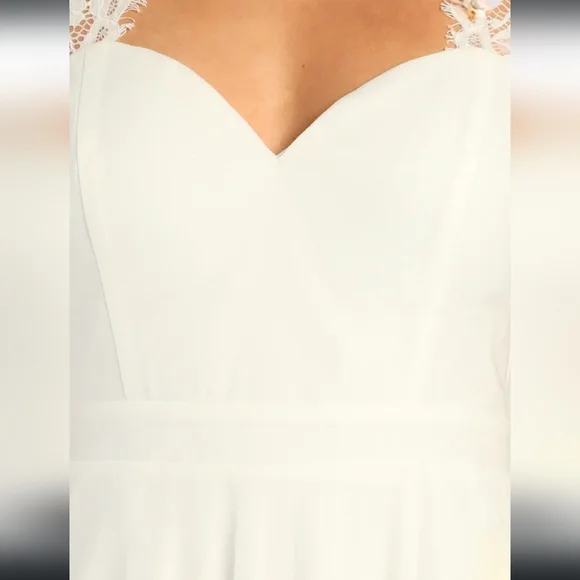 New, Momentous Moments White Lace Backless Maxi Dress🤍 - Picture 3 of 5